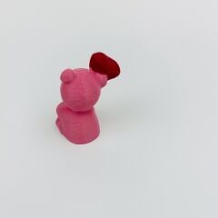 I Love You Balonlu Ayıcık-Pembe  - Teraryum Malzemesi