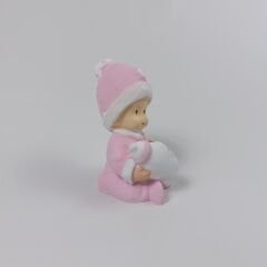 Büyük Biberonlu Bebek - Pembe - Teraryum Malzemesi