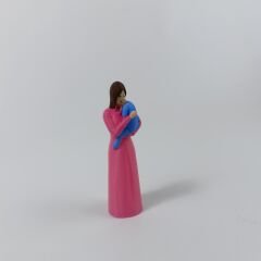 Çocuklu Anne - Pembe- Teraryum malzemesi