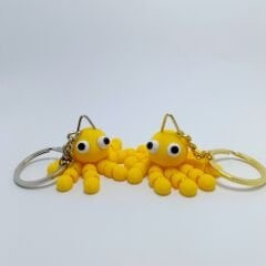 Ahtapot Sarı - Eklemli Anahtarlık