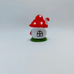 Sevimli Mantar Ev -Kırmızı-Teraryum Malzemesi