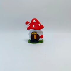 Sevimli Mantar Ev -Kırmızı-Teraryum Malzemesi