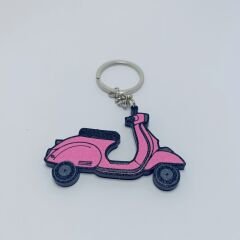 Pembe Motorsiklet Anahtarlık