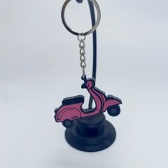 Pembe Motorsiklet Anahtarlık