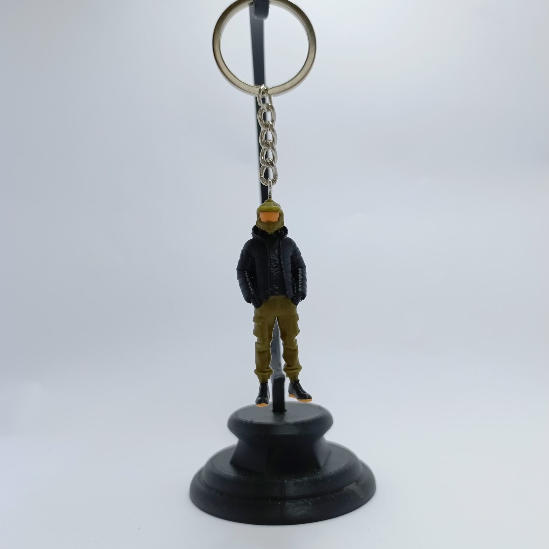 Kasklı Motorsikletçi  Anahtarlık