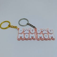 Dog Mom - Pembe  - Anahtarlık