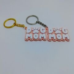 Dog Mom - Pembe  - Anahtarlık