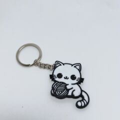 Top Oynayan Kedi  - Anahtarlık