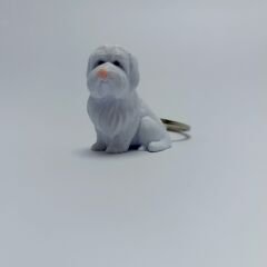 Terrier Oturan  - Anahtarlık