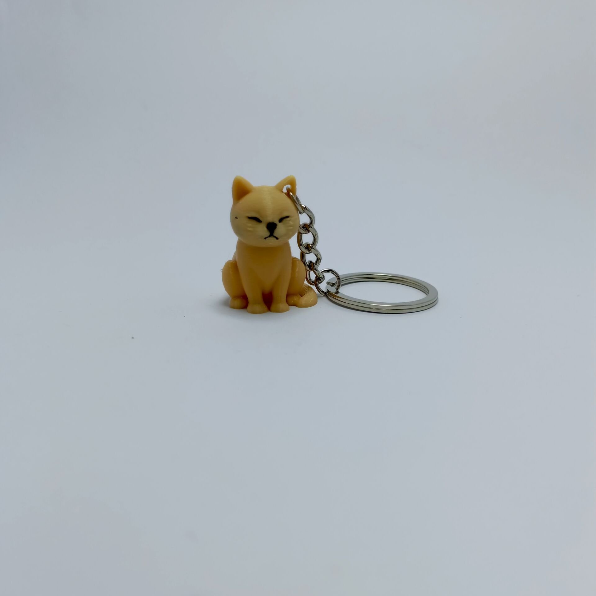 Kedi - Krem  - Anahtarlık