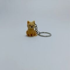 Kedi - Krem  - Anahtarlık