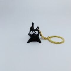 Kara Kedi  Hareketli  - Anahtarlık