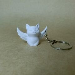 Melek Kedi - Anahtarlık-Beyaz