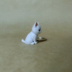 Yavru Kedi - Beyaz-Anahtarlık