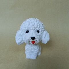 Poodle - Beyaz- Renkli Büst