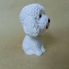 Poodle - Beyaz- Renkli Büst