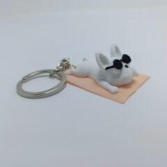 Güneşlenen köpek - Pembe - Anahtarlık