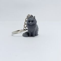 Persian oturan kedi - Gri - Anahtarlık