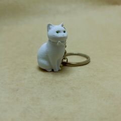 Beyaz scottish kedi - Anahtarlık