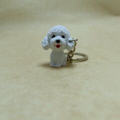 Toy poodle - Beyaz - Anahtarlık