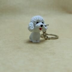 Toy poodle - Beyaz - Anahtarlık