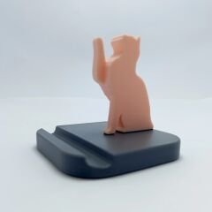 Kedi Telefon Tutucu A.pembe - Gri
