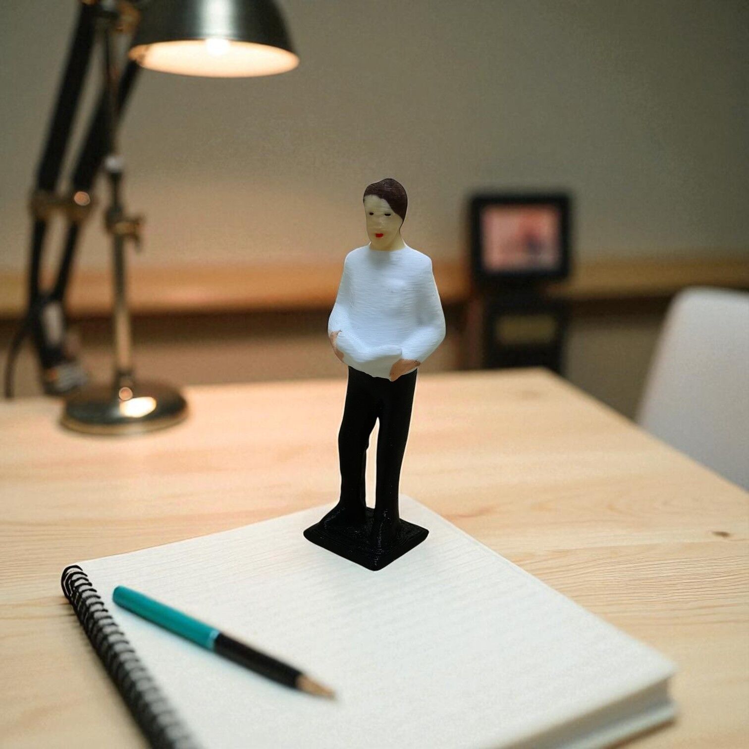 Kitap Okuyan  Erkek Figürü  -Teraryum Malzemesi