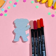 Boyama Figürü - Sporcu köpek