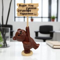 Neşeli Ayıcık-Yaşasın Yine Çok Çalışacağız - Teraryum malzemesi