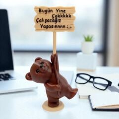 Neşeli Ayıcık-Yaşasın Yine Çok Çalışacağız - Teraryum malzemesi