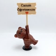 Neşeli Ayıcık- Canım öğretmenim - Teraryum malzemesi