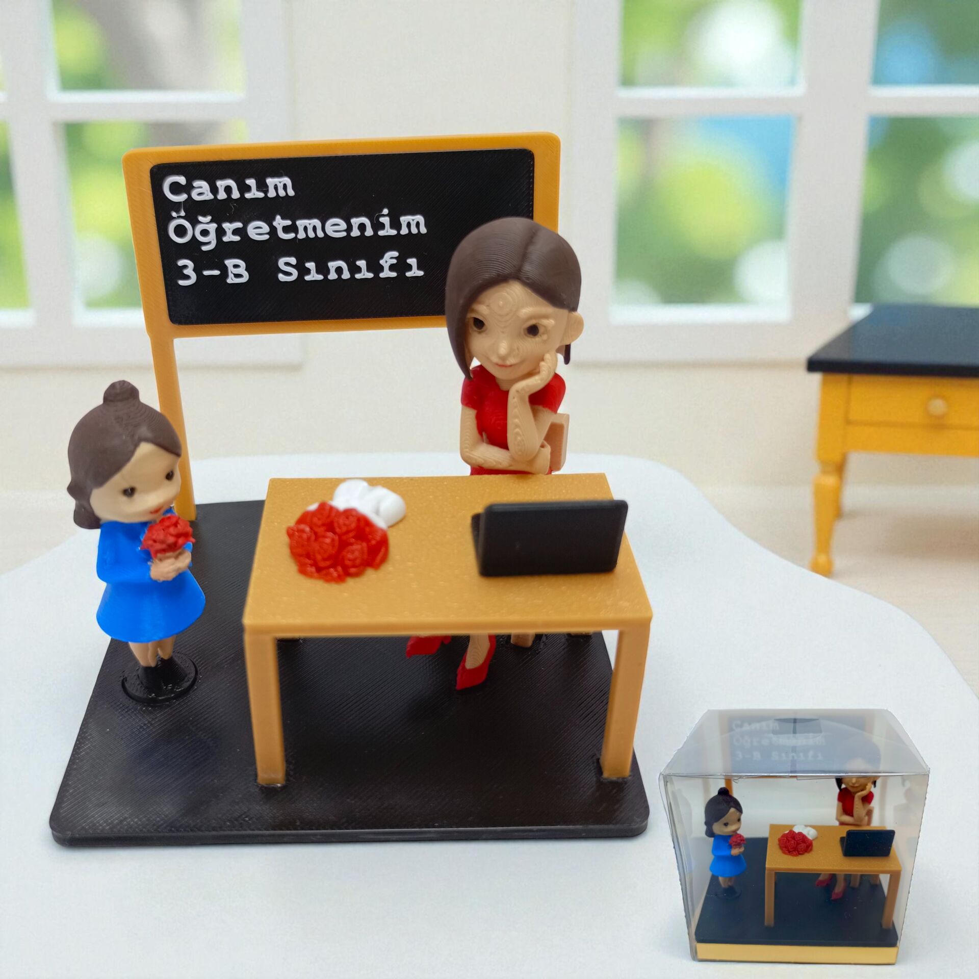 Sınıf Platform -  Bayan  öğretmen - Kız öğrenci - Öğretmenler günü hediyesi