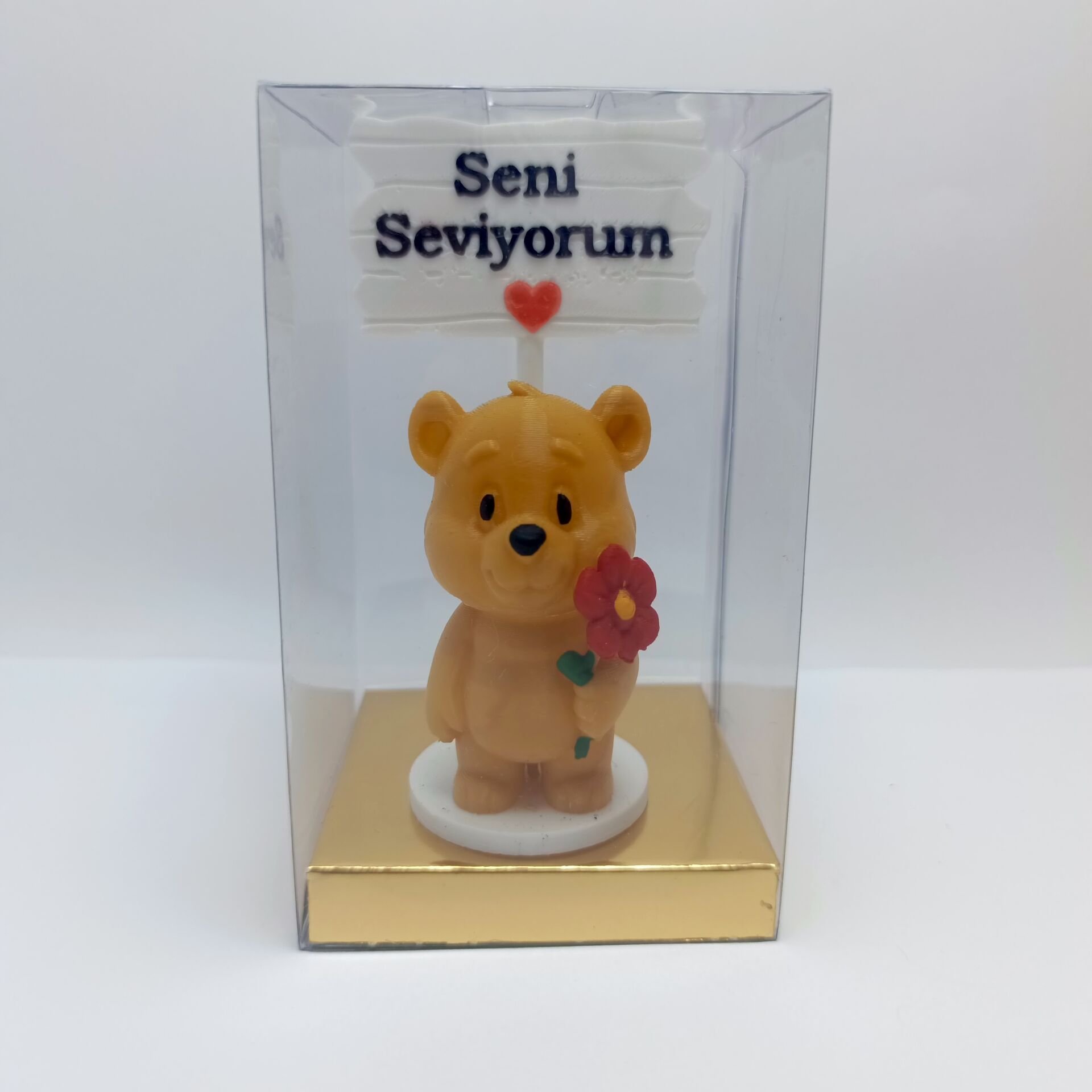 Çiçekli ayıcık - Seni Seviyorum Yazılı