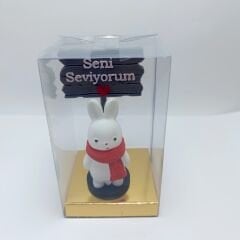 Atkılı Tavşan - Seni seviyorum - Gri