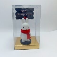 Atkılı Tavşan - Seni seviyorum - Gri