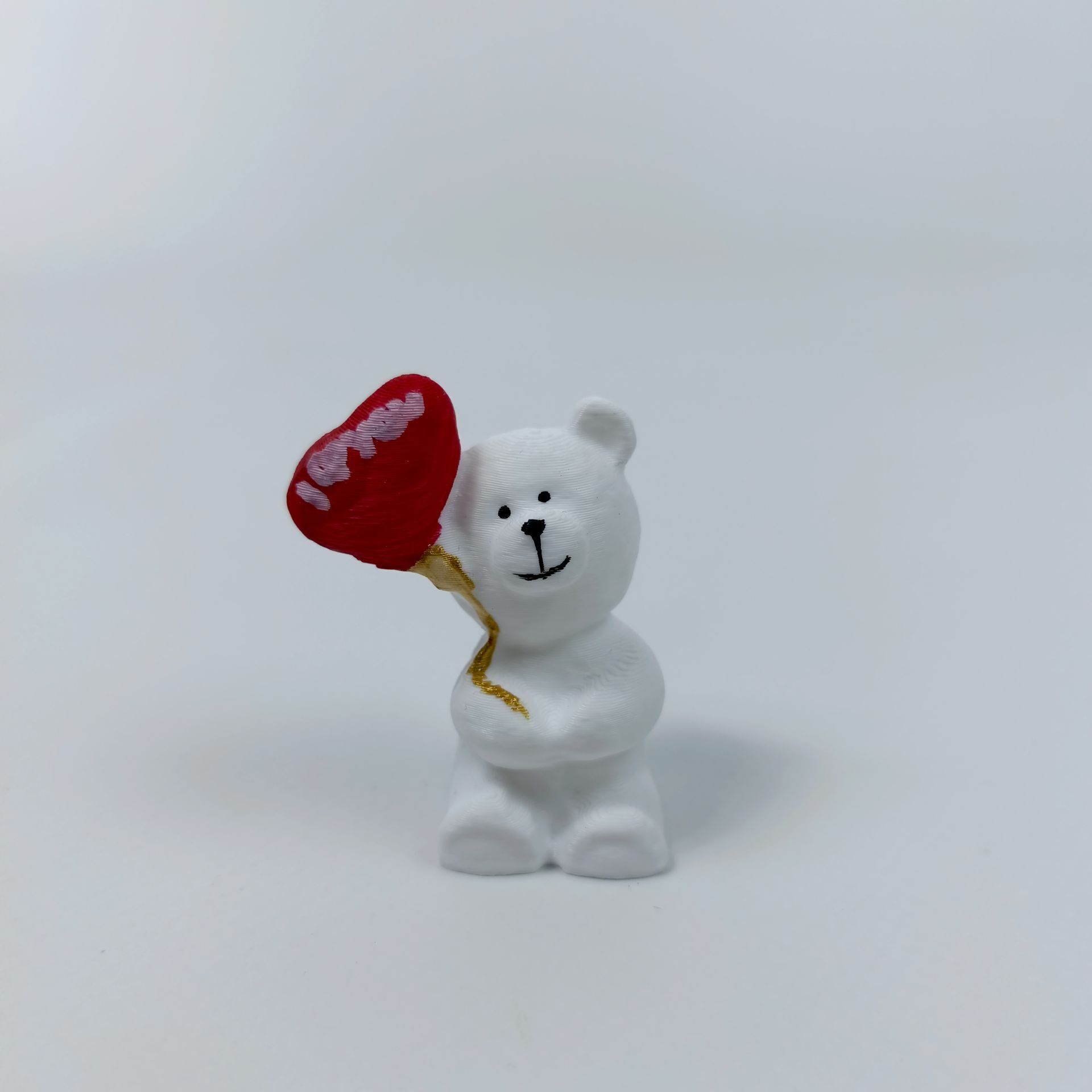 I Love You Balonlu Ayıcık-Beyaz - Teraryum Malzemesi