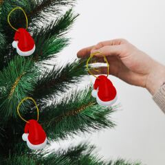 Noel Şapkası-Çam Ağacı Süsü 3 lü