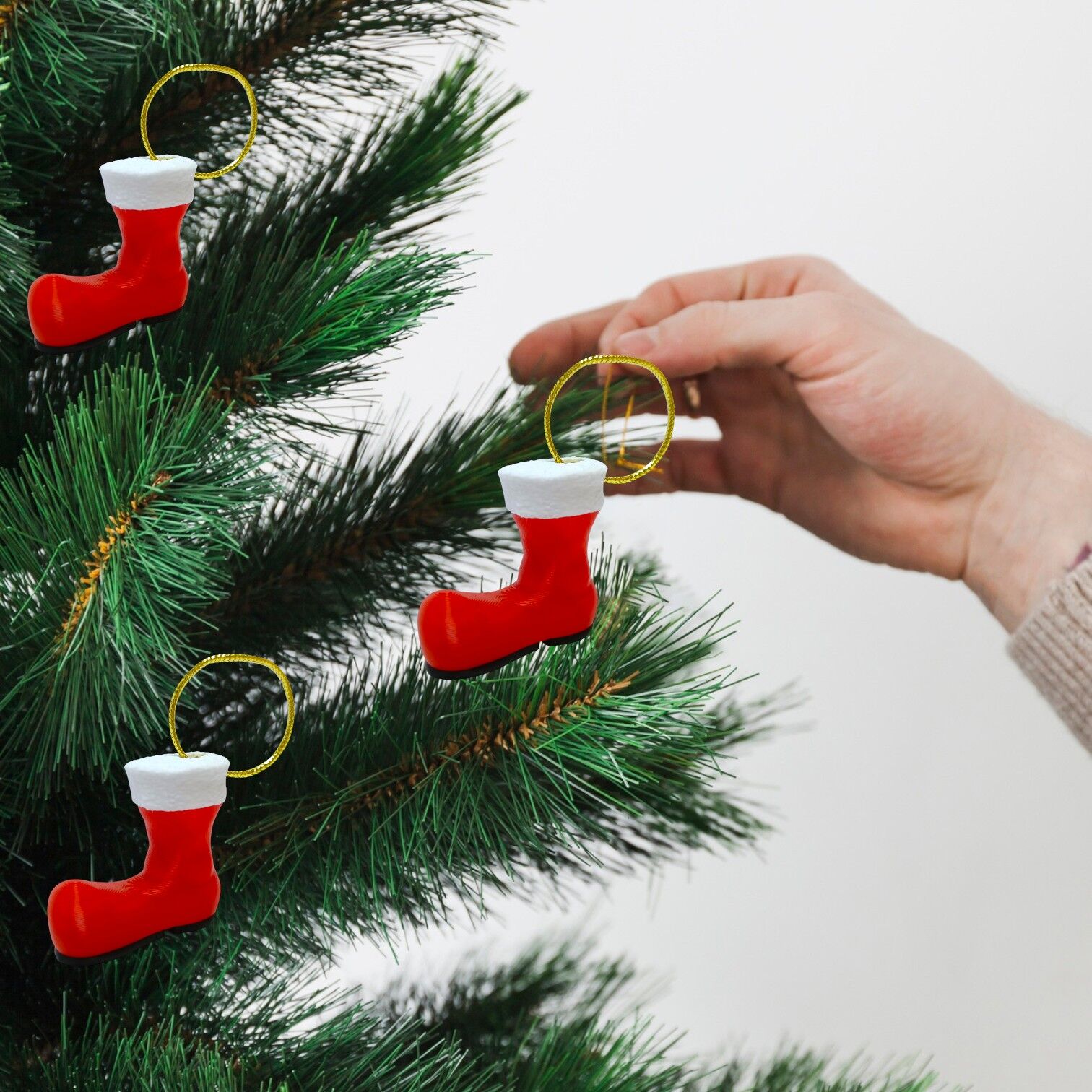 Noel Çizmesi-Çam Ağacı Süsü 3lü