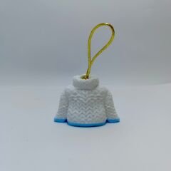 Kazak -Mavi-Beyaz -  Çam Ağacı Süsü 3lü