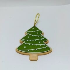 Yılbaşı Ağacı  -Krem - Yeşil -  Çam Ağacı Süsü 3lü