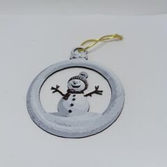 Kürede Kardan Adam  -  Çam Ağacı Süsü 3 lü