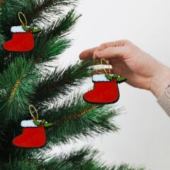 Noel Çorabı-Kokinalı-Çam Ağacı Süsü 3lü