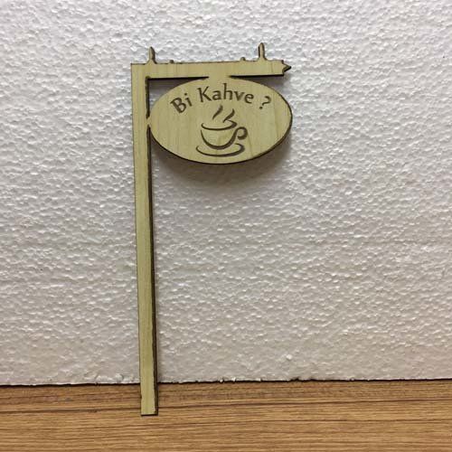 Bi Kahve Yazısı-Ahşap