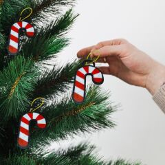 Noel Baston Şeker -  Çam Ağacı Süsü 3 lü