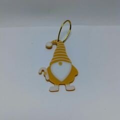 Gnom Noel Cücesi-Krem- Çam Ağacı Süsü 3lü