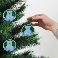 Noel Kutup Ayısı -  Çam Ağacı Süsü 3lü