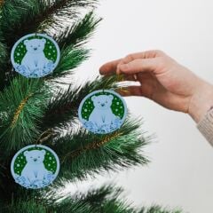 Noel Kutup Ayısı -  Çam Ağacı Süsü 3lü