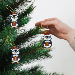 Penguen -  Çam Ağacı Süsü 3LÜ