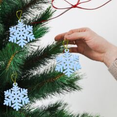 Kar Tanesi -  Çam Ağacı Süsü 3lü