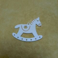 Sallanan At-Beyaz-Çam Ağacı Süsü 3lü